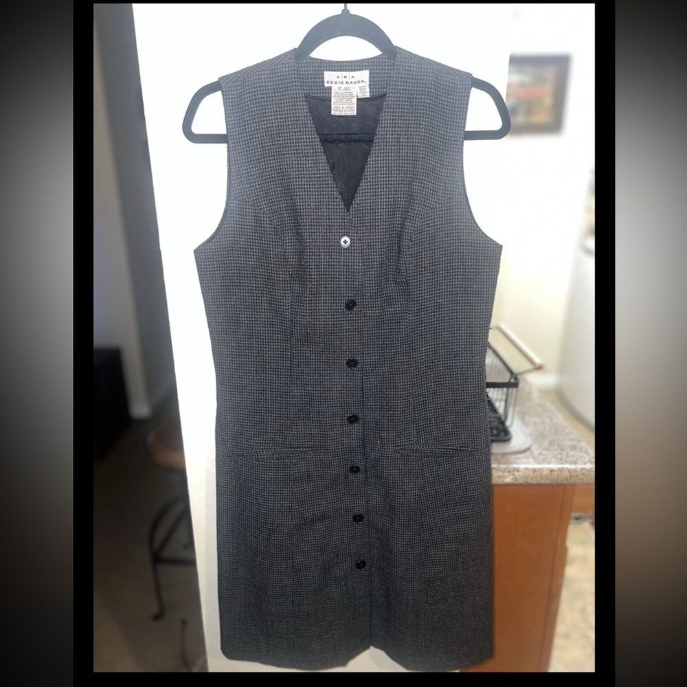 Vintage AKA Eddie Bauer plaid fitted dress size 6 - wool and other fibers Women